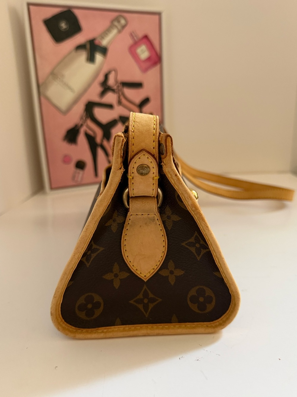 Louis Vuitton Brown & Tan Monogram Crossbody Bag with COA - Picture 5 of 17